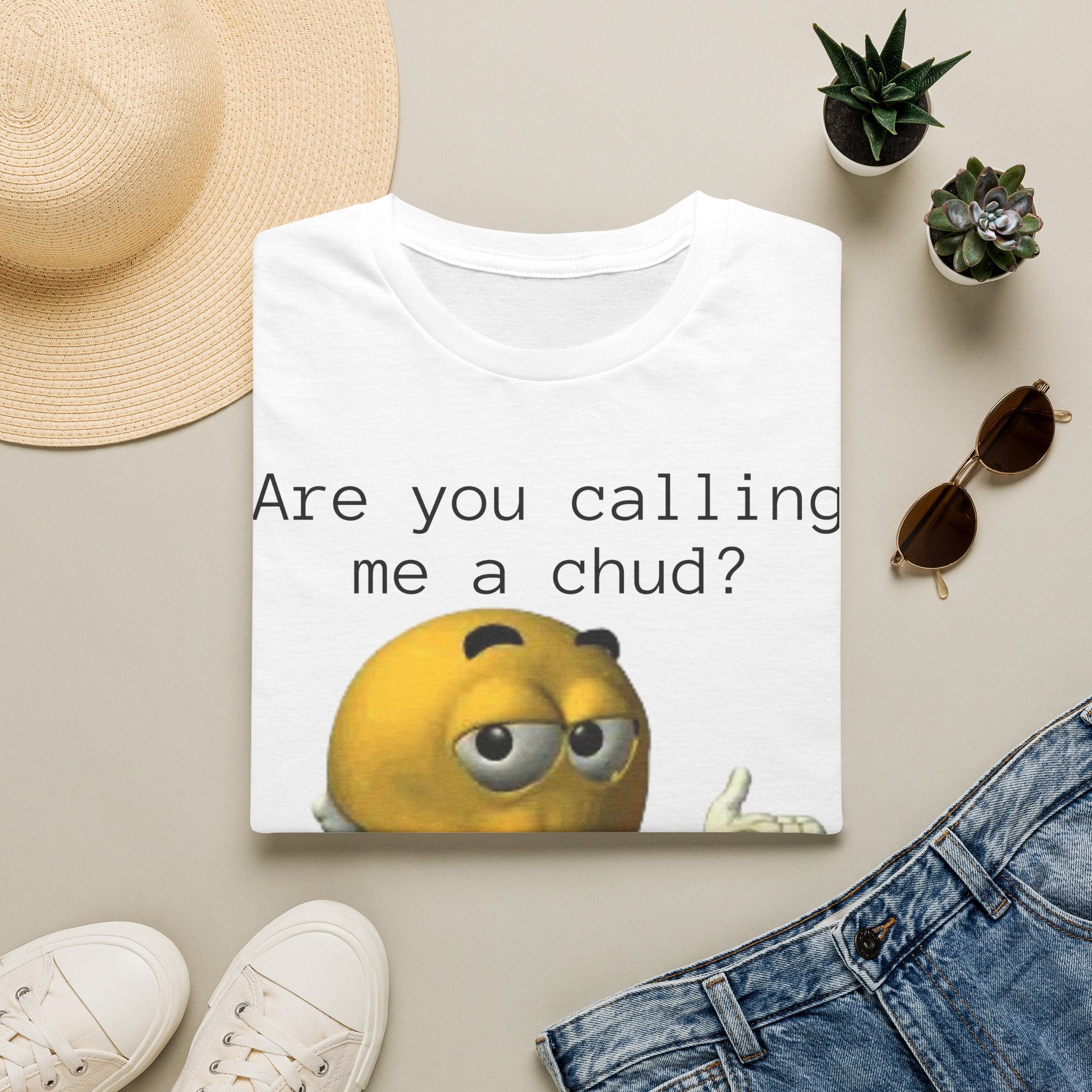 Are You Calling Me a Chud? T-Shirt — Funny Meme Emoji Graphic Tee