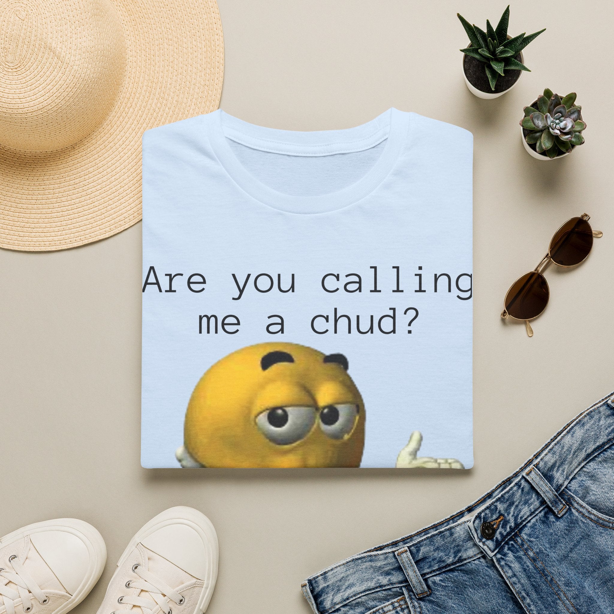 Are You Calling Me a Chud? T-Shirt — Funny Meme Emoji Graphic Tee
