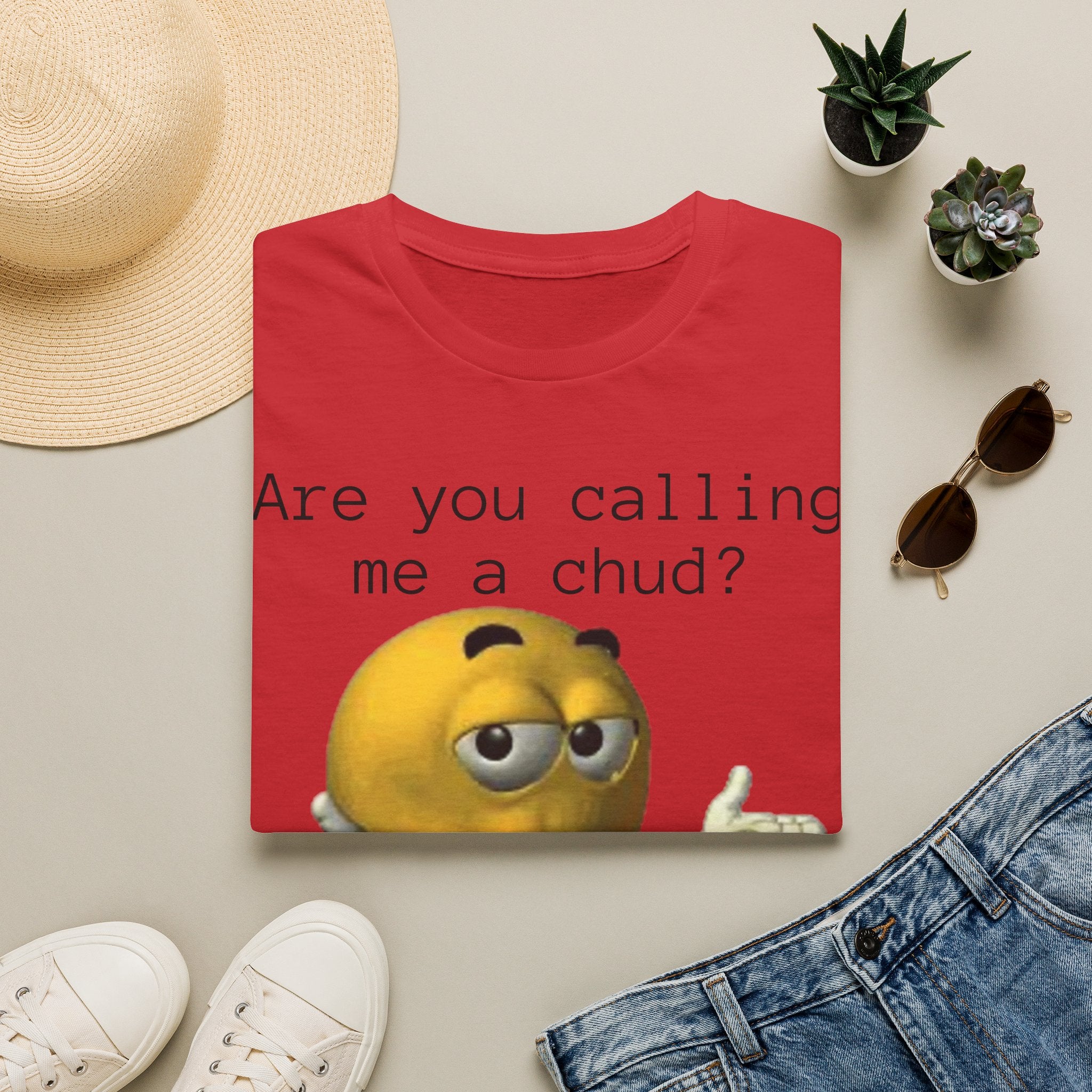 Are You Calling Me a Chud? T-Shirt — Funny Meme Emoji Graphic Tee
